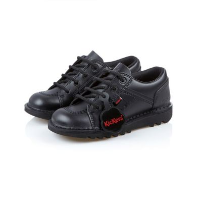 Kickers Boys black leather Lotoe shoes
